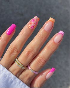 Spring Acrylic Nails, Simple Gel Nails, Her Nails, Nails 2023, Acrylic Nails Coffin Short, Summer Acrylic Nails, Short Acrylic Nails Designs