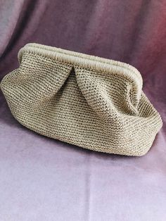 Handmade Raffia Cloud bag for Women.  Raffia Cloud bag Women's Straw Summer Pouch bag Wicker beach Clutch Raffia knitted clutch bag Purse bag Handmade bag Gift for women Beige Rectangular Straw Clutch, Summer Crochet Clutch Bag With Braided Handles, Elegant Crochet Bag With Open Weave For Beach, Casual Beige Clutch For Beach, Rectangular Straw Clutch, Beige Clutch Shoulder Bag For Beach, Beige Clutch Shoulder Bag For The Beach, Rectangular Natural Clutch With Braided Handles, Natural Rectangular Clutch With Braided Handles