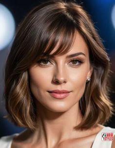 Hairstyles for School Events: Cute and Classy Lob With Side Bangs Fine Hair, Hair Styles With Side Swept Bangs, Shoulder Length Haircut With Side Bangs, Shoulder Length Hair With Side Bangs, Fun Hair Ideas, Gray Highlights, Hairstyle 2024, Hairstyles And Colors, Side Bangs Hairstyles