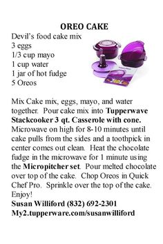 an advertisement with instructions for cake making