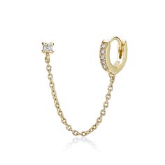 PRICES MAY VARY. A BEACON OF ELEGANCE - This sophisticated set of lab grown diamond chain huggie hoop and stud earrings is crafted from 18k yellow gold-plated 925 sterling silver and highlights 0.077 cttw of dazzling F-G, VS1-VS2 diamonds securely held in a prong setting. The innovative design combines huggie hoops with delicate chain details. The snap-in hinged hoops ensure a comfortable and secure fit, perfect for both everyday wear and special occasions. Treat yourself or a loved one to this Double Piercing Earring, Double Piercing Earrings, Amazon Jewelry, Double Piercing, Double Earrings, Wishlist 2024, Preppy Jewelry, Diamond Huggie Earrings, Earring For Women