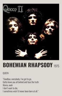 the queen of rock and roll band bohemian rapsoy with their name on it