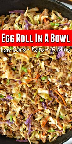 egg roll in a bowl with low carb keto is mine