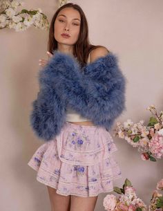 Once in a while, right in the middle of an ordinary life, loves gives you a fairytale. Whether you are a lady that embraces elegance, grace and finesse with polished style or a gorgeous winter bride, be sure to find your special piece to compliment your style. Hand Dyed Luxurious Marabou Feather Jacket Hook/eye front closure Cropped style design with rounded front and 3/4 length sleeves Made from Ethically sourced 100% Feathers Silk Satin Lining Lightweight Made of by-product materials Feather Cape, Mongolian Fur, Feather Jacket, Polished Style, Fur Cape, Winter Bride, Ordinary Life, Pearl Collection, Velvet Jacket