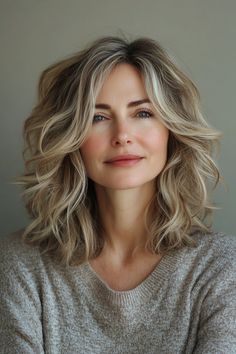 33 Amazing Shoulder-Length Hairstyles for Women Over 50 in 2024 – CreativeBooster Warm Blonde Highlights, Cool Ash Blonde, Shoulder Length Hairstyles, Gray Balayage, Older Women's Hairstyles, 50s Hairstyles, Ash Blonde Highlights, Hairstyles For Women Over 50, Top Hairstyles