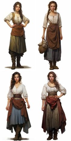 Medival Outfits Women, Peasant Outfit, Peasant Clothing, Peasant Costume, Pathfinder 2e, Vestidos Anime, Fest Outfits