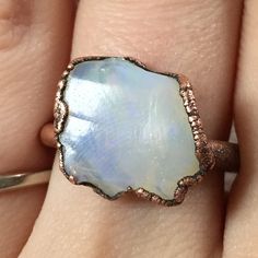 Raw opal ring Australian opal ring Rough opal ring Raw | Etsy Opal Moonstone Open Ring For Gift, Unique Opal Ring With Moonstone, Handmade Opal Crystal Promise Ring, Handmade Opal Crystal Ring For Promise, Spiritual Opal Promise Ring, Natural Stones Open Opal Promise Ring, Open Opal Ring With Natural Stones For Promise, Handmade Opal Promise Ring, Handmade Open Opal Ring