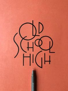 a pen is sitting on top of a piece of paper that says old school high