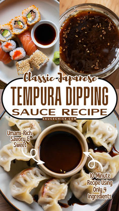 Tempura Dipping Sauce Tempura Dipping Sauce Easy, Tempura Sauce Recipe, Vegetable Dipping Sauce, Tempura Dipping Sauce, Homemade Dipping Sauce, Tempura Sauce, Ebi Tempura, Tempura Vegetables, Tempura Recipe