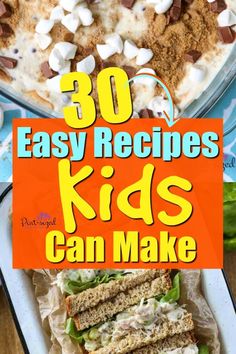 an easy recipe for kids to make with bread and marshmallows on the side