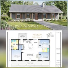 the floor plan for a small house is shown