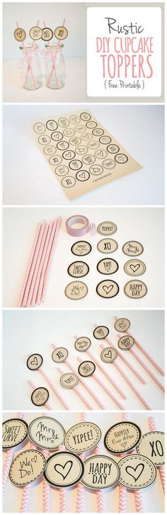 the instructions for how to make diy cupcake toppers