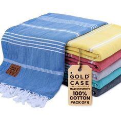 the gold case made in turkey 100 % cotton pack of 6 is on sale for $ 5