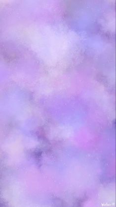 the sky is filled with purple clouds and stars in the night, as if it were painted