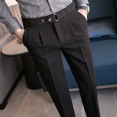 Brand Name: UyukOrigin: Mainland ChinaMaterial: CottonMaterial: PolyesterApplicable Season: Four SeasonsStyle: CasualApplicable Scene: BusinessFront Style: FlatPant Closure Type: Button FlyGender: MENModel Number: A30-P60Item Type: Suit Pants Mens Summer Pants, Slim Fit Pants Men, Man Suits, White Dress Pants, Khaki Dress Pants, Trouser Outfits, Black Cropped Pants, Formal Pants, Suit Pant