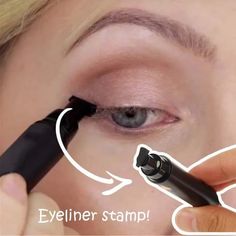 2-in-1 Wing Seal Stamp Eyeliner – The Venus Lash Doing Eyeliner, Stamp Eyeliner, Eyeliner Wings, Eyeliner Stamp, Round Face Makeup, Windows To The Soul, Winged Eye, Perfect Eyeliner, Natural Cat