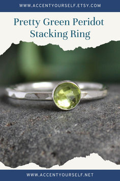 Peridot is the birthstone for August and is said to balance emotions and the mind. . . who knew? It is also the gemstone for the 16th wedding anniversary. This simple sterling silver rose cut peridot stacking ring is a great gift, or an addition to a collection of stacking rings.  Here are the details:  

This ring is made with a 6mm bezel set peridot on a sturdy sterling silver band handmade in your size. It can be worn with other stackable rings, or by itself. Peridot Gemstone Stackable Rings For May Birthstone, Stackable Peridot Gemstone Rings For May Birthstone, Peridot Gemstone Stackable Rings As Gift, Peridot Gemstone Stackable Rings, Stackable Peridot Gemstone Rings, Stackable Peridot Birthstone Ring For Anniversary, Wedding Stackable Peridot Rings With Birthstones, Peridot Stackable Birthstone Ring As A Gift, Stackable Peridot Jewelry For Anniversary