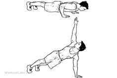 two people doing push ups in the air