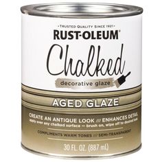 a can of rustoleum chalked aged glaze