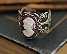 Aventurine Filigree Ring | Etsy Antique Cameo Jewelry, Historical Garments, Pretty Items, Dream Rings, Purple Lady, Antique Silver Rings, Personal Image, Image Ideas, Cameo Jewelry