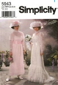 an image of two women in dresses and hats on the cover of a sewing pattern