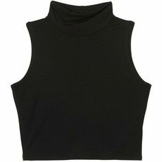 Black High Neck Top, Black Sleeveless Shirt, High Neck Sleeveless Top, High Neck Shirts, Cropped Shirts, High Neck Crop Top, Black Crop Top Tank