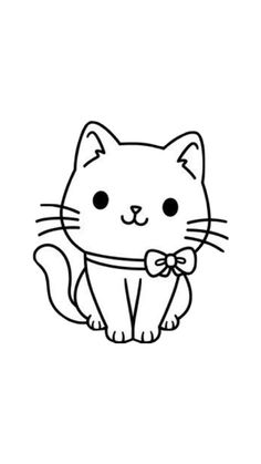 draw: dibujar 🖍️ Draw A Cute Cat, Easy To Draw, A Cute Cat, Best Drawing, Art Drawings For Kids, Cool Drawings, Easy Drawings, Cute Cat, To Draw