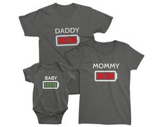 "These matching t-shirts are great for family celebrations, holidays and any other occasion. Father, Son, Mother, Daughter and Baby T-shirts for the all Family. Low Battery and Charged Battery Matching Family T-shirt Set. ➽ PRODUCTION Time - SAME DAY /if order is placed by 3PM PST/, except SUNDAY ➽ SHIPPING - USPS First Class 1-5 business days (2-3 days average) - USPS Priority Mail 1-2 Business days INTERNATIONAL SHIP time - USPS International post 7-20 business days all orders * Please expect Family Matching Cotton T-shirts For Family Events, Matching Crew Neck T-shirt For Father's Day, Funny Short Sleeve T-shirt For Family Events, Matching Short Sleeve T-shirt For Family Events, Family Matching T-shirt For Father's Day, Pre-shrunk Family Matching T-shirt, Pre-shrunk T-shirt For Family Matching, Family Matching Short Sleeve Tops For Family Events, Matching Family T-shirts For Father's Day