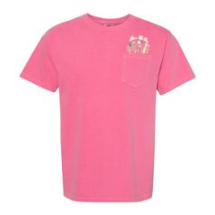 Another Fun way to use Embroidery🧵 This playful 'Floral Pocket' Comfort Colors Pocket T-Shirt tee features a unique floral embroidery that is made to look as you hav something coming out of your pocket! Add a pop of personality to your wardrobe with this one-of-a-kind Top from UM 💕💐 Pink Cotton T-shirt With Pockets, Pink Cotton T-shirt With Embroidered Graphics, Pink Cotton Tops With Floral Applique, Pink Embroidered Cotton T-shirt, Pink Short Sleeve T-shirt With Embroidered Graphics, Pink T-shirt With Embroidered Graphics And Relaxed Fit, Pink T-shirt With Embroidered Graphics In Relaxed Fit, Pink Relaxed Fit T-shirt With Embroidered Graphics, Pink Short Sleeve T-shirt With Custom Embroidery