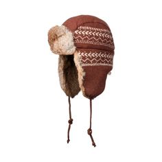 A classic aviator-style hat with a warm, woven, wool shell, the Crown Cap Lambswool Knit Rabbit-Trimmed Aviator Hat keeps your head warm when it's cold. Stylishly trimmed in real rabbit fur, this bomber hat's exterior features an attractive and approachable "wave" pattern in 100% wool. Its quilt lining (and interlining) of long-wearing 100% polyester help make this lambswool hat from Crown Cap even warmer, as well as soft and comfortable. Tie the knitted chin ties for that extra bit of protectio Knit Rabbit, Jack Hat, Crown Cap, Aviator Hat, Trapper Hats, Aviator Style, Zombie Apocalypse, It's Cold, Wave Pattern