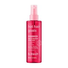 Hot Hair Goals Heat Protection Shine Mist b.fresh Hot Hair Goals Heat Protection Shine Mist  |  Sally Beauty Good Heat Protectant Hair Products, Pink Hair Products, Heat Protection For Hair, Hair Products For Straight Hair, Braiding Supplies, Stationary Kit, Healthy Shiny Hair, Heat Protectant Spray, Hair Sprays