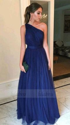 Ruffle Tulle Dress, One Shoulder Prom Dress, One Shoulder Bridesmaid Dresses, One Shoulder Bridesmaid, Evening Dress Long, Dresses Graduation, Floor Length Prom Dresses, Prom Dresses 2019, Rock Outfit