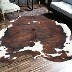 Real Leather Cowhide Cow9 by Rug Factory Plus High End Design, Sisal Area Rugs, Cowhide Rug, Furniture Showroom, Shag Area Rug, Cow Hide, Cow Hide Rug, Soft Rug