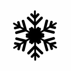 a black and white snowflake on a white background