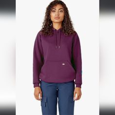 This Dickies Purple Women's Large Heavyweight Logo Sleeve Pullover Sweatshirt Is Perfect For Any Casual Occasion. Made From High-Quality Materials, This Sweatshirt Is Designed To Keep You Comfortabl, Warm And Stylish All Day Long. It Features A Heavyweight Construction That Provides Extra Warmth And Durability, Making It An Ideal Choice For Activewear. With A Stylish Pullover Design And A Vibrant Purple Color, This Sweatshirt Is Sure To Make You Stand Out From The Crowd. The Sweatshirt Also Feat Purple Winter Sweatshirt, Purple Winter Workwear Tops, Purple Winter Tops With Pockets, Winter Purple Tops With Pockets, Purple Sweatshirt With Pockets For Fall, Fall Purple Sweatshirt With Pockets, Purple Fall Sweatshirt With Pockets, Purple Tops With Ribbed Cuffs, Purple Casual Sweatshirt With Pockets