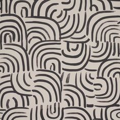 a black and white abstract pattern with wavy lines on it's surface, as if in an art deco style