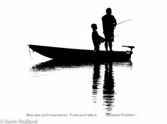 two people fishing on a boat in the water