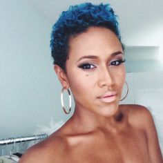 shamelessmaya:  Color Your Curls   We’re all up in shamelessmaya ‘s tumblr, lurking her gorgeous face.. Natural Wedding Hairstyles, Tapered Natural Hair, Tapered Hair, Natural African American Hairstyles, Long To Short Hair, Dyed Natural Hair, Short Braids, Big Chop, Natural Hair Inspiration