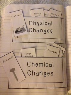 several physical changes are shown in this notebook