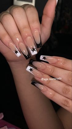 Yearning for Whispers of Wisdom? Find enlightenment in tattoos that convey timeless truths, sage advice, and profound insights. Black Acrylic Nails, Grunge Nails, Pretty Acrylic Nails