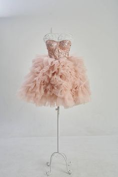 Blush Pink Cocktail Dress, Elopement Dress, Engagement Dress Blush tutu tulle dress with bustier top part. Dress is above knee and has lace up back. Made of embroidered tulle with sequins and pearls and soft tulle Such dress will be perfect for any special occasion. Dress can be tailored in different colors or color combinations, just contact me with your request. Fabric: Satin, tulle, lace Length of the dress can be made as you wish. Any changes of the design of the dresses are possible Sizes F Soft Tulle Dress, Pink Tulle Dress Short, Formal Dress Photoshoot, Blush Pink Homecoming Dress, Puffy Prom Dress, Sparkly Bridesmaids, Sparkly Bridesmaid Dress, Puffy Prom Dresses, Tulle Dress Short