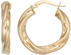 Forever 14K Twist Hoop Earrings Twist Hoop Earrings, Gold Bracelet, Sense, Bangles, Hoop Earrings, Twist, Women Jewelry, Gold