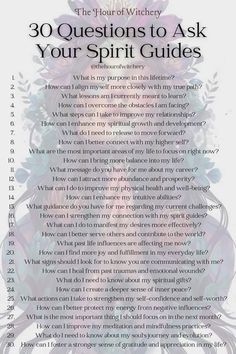 Offerings For Spirit Guides, Questions For Spirit Guides, Spiritual Crafts Ideas, Pendulum Questions To Ask, Spiritual Creativity, Self Connection, Tarot Card Readings, 30 Questions, Spiritual Psychology