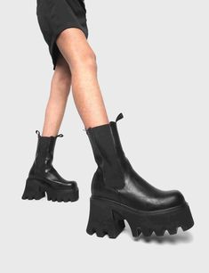 Wipe Out Chunky Platform Ankle Boots – LAMODA US Chunky Platform Shoes, Boots 2024, Comfy Boots, Platform Chelsea Boots, Comfy Boot, Heel Accessories, Black Platform Boots, Wedge Ankle Boots, Wipe Out