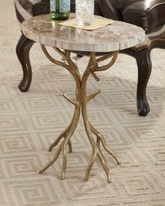 Ambella Branch Accent Table Metal Table Top Tree, Brass Accent Table, Modern Glam Living Room, Modular Coffee Table, Round Metal Side Table, Cube Side Table, Nesting End Tables, Marble Top Coffee Table, Luxury Coffee Table