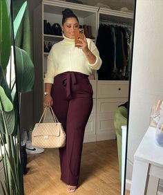 Plus Size Church Outfits Black Women, Plus Size Church Outfits, Sunday Outfit Church Casual, Winter Plus Size Outfits, Sunday Outfit Church, Burgundy Fits, Burgundy Outfits, Mom Makeover, Church Outfit Fall