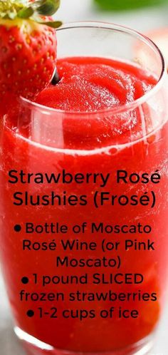 Strawberry Rose, Strawberry Roses, Malibu Rum, Frosé, God Mat, Diet Vegetarian