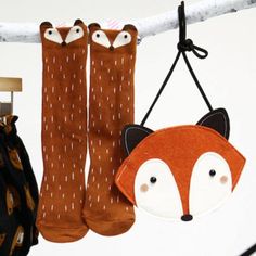 mini dressing Kids accessories Fox Bag-Orange - Ever Simplicity Cute Brown Bag With Animal Design, Cute Brown Shoulder Bag, Matching Fox, Mini Dressing, Fox Socks, Fox Bag, Fox Doll, Animal Character, Orange Fox