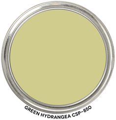 green hydrangea cop - 350 paint in a tin with the words green hydrangea on it