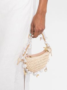 Under the Sea Bag Summer Vacation Beaded Shoulder Bag, Summer Tote Bag Fashion Accessory, Summer Shoulder Bag With Pearl Handle, Spring Bohemian Beaded Bags, Beachy Crochet Bag For Vacation, Beachy Woven Crochet Bag For Vacation, Bohemian Beaded Bags For Vacation, Bohemian Beaded Shoulder Bag For Beach, Bohemian Beaded Shoulder Bag For Summer